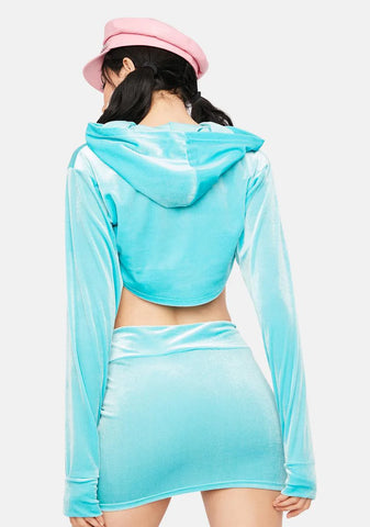 Bad Behavior Velour Cutout Hoodie