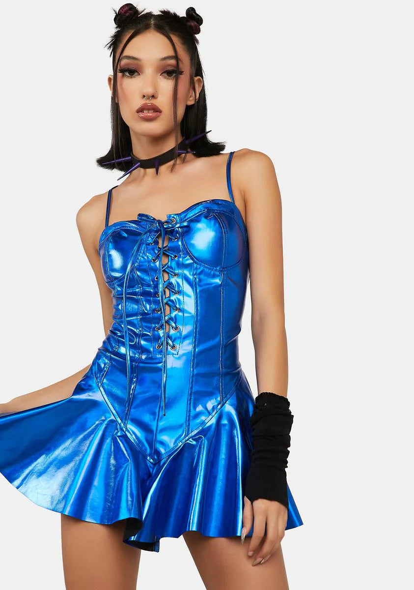 Cobalt Maximized Pleasure Mini Dress