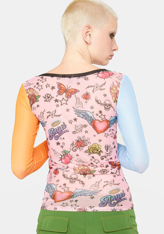 Angst And Anarchy Mesh Top