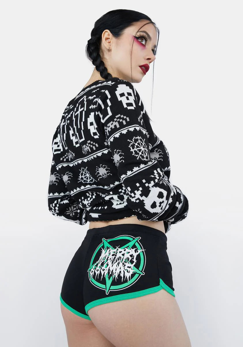 Merry 666mas Dolphin Booty Shorts