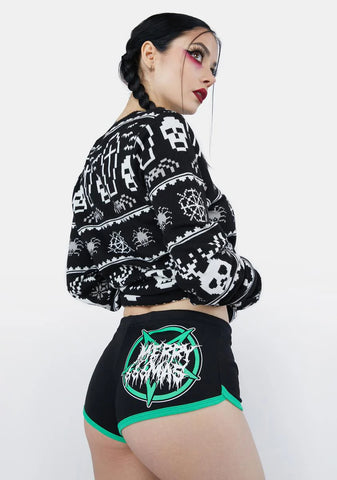 Merry 666mas Dolphin Booty Shorts