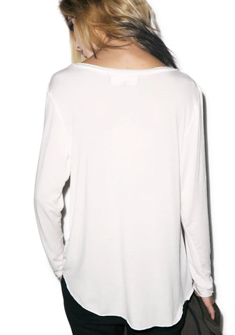 Long Lazy Tee - White