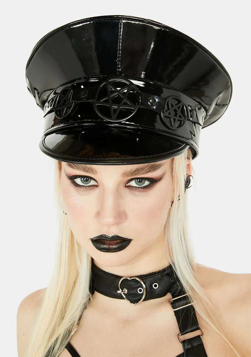 Pentagram Vinyl Captain Hat