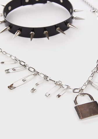 Sound Not Safe Necklace Set