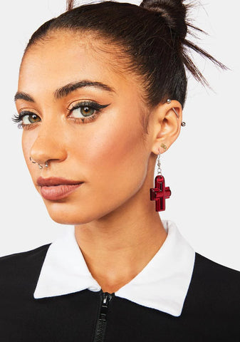 Scarlet Cross Tales Earrings