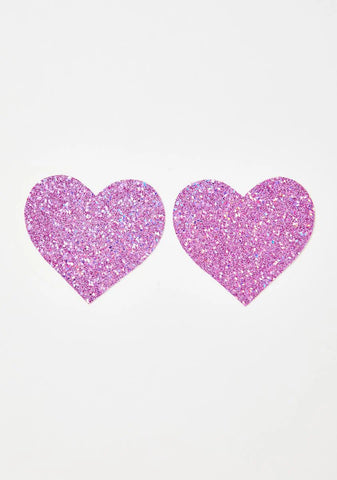 Pegasus Kisses Iridescent Glitter Heart Pasties
