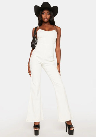 Western Style Denim Jumpsuit