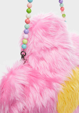 Big Furry Flower Bag