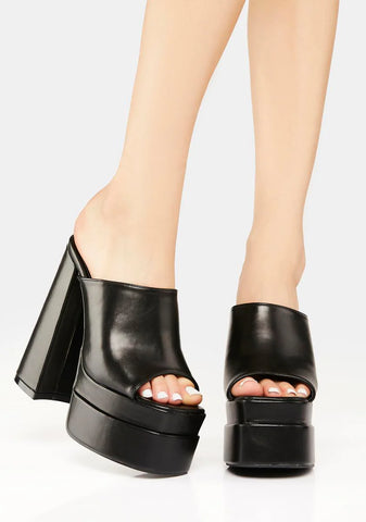 Shadow Float Away Platform Heels