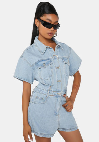 Last Resort Denim Romper