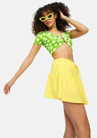 Sunny Chic Terry Mini Skirt