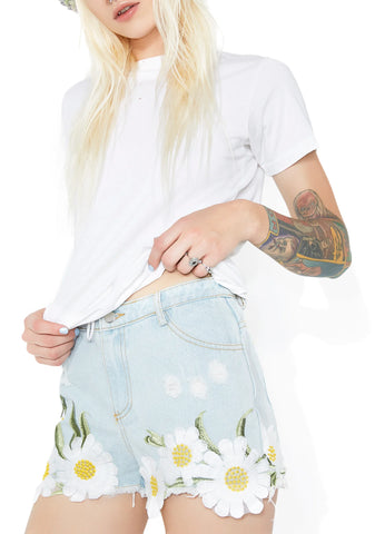 Wandering Meadows Embroidered Shorts
