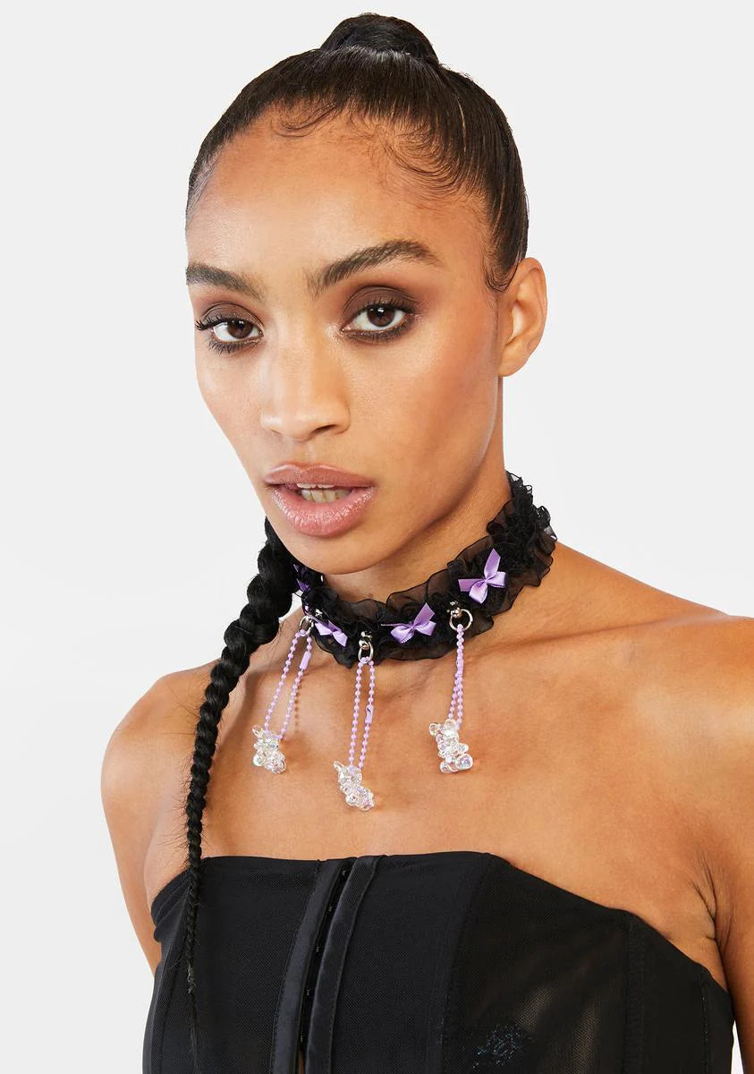 I'm Adored Lace Ruffle Choker