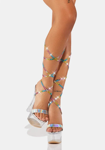 Colima Platform Wrap Heels