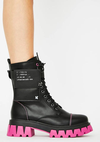 Purple Banshee Combat Boots