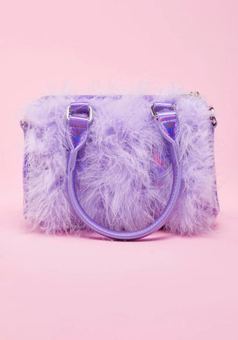Lavender Shagadelic Mini Crossbody Purse