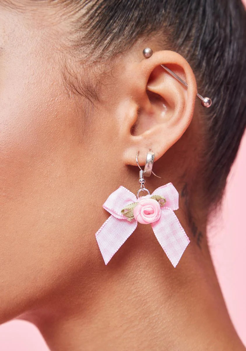 Weekend Bloom Bow Drop Earrings