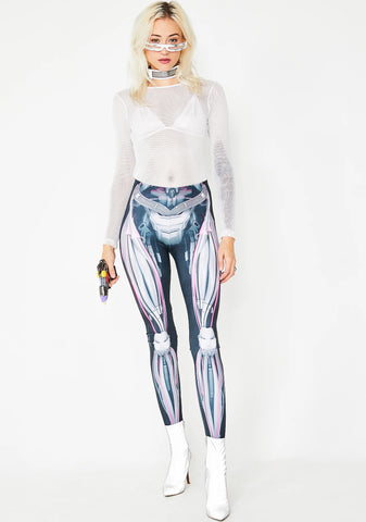 Magenta Mechanical Leggings