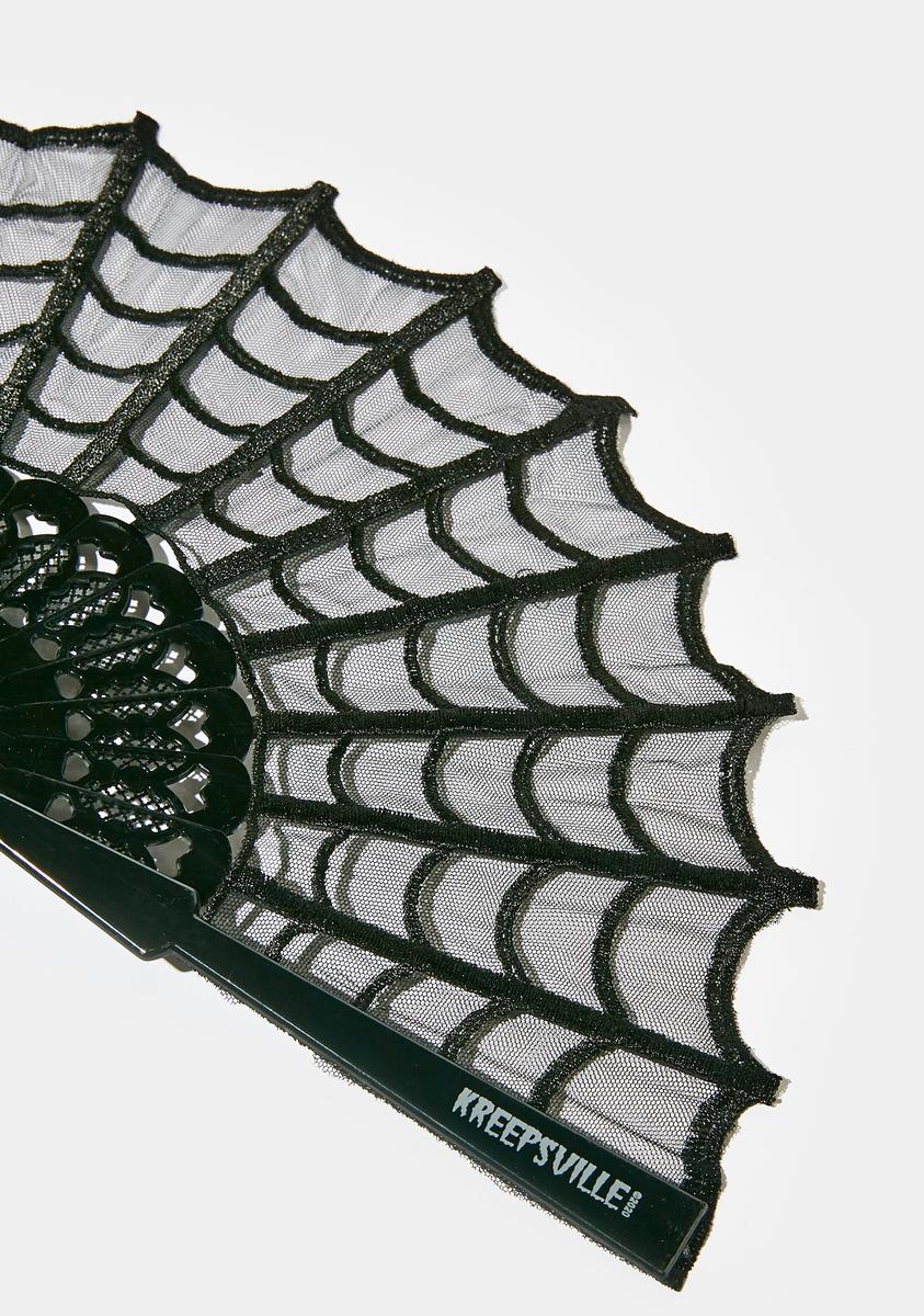 Spiderweb Lace Hand Fan