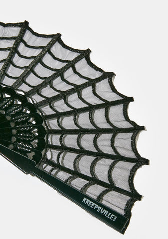 Spiderweb Lace Hand Fan