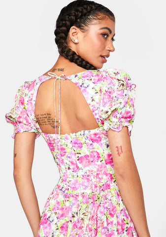 Paulina Puffy Sleeve Mini Dress