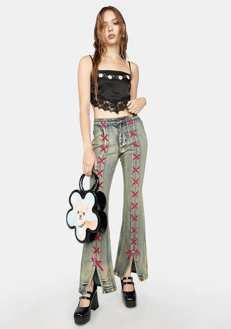 Mad Flirt Satin Crop Top