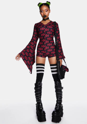 666 Bell Sleeve Romper