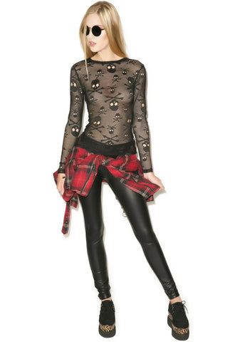 Holey Net Long Sleeve Shirt