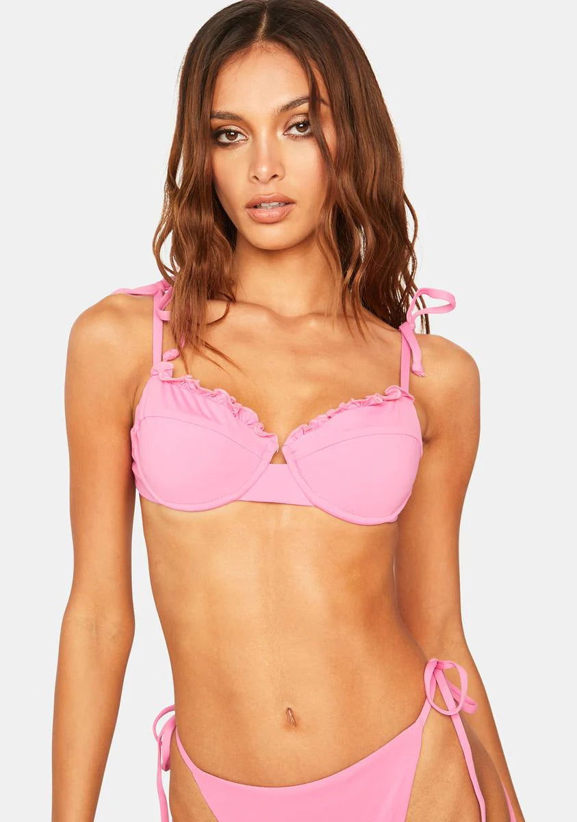 Pink Lucia Bikini Top
