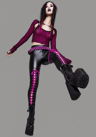 Dirty Little Secret Lace Up Leggings