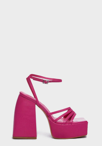Bubblegum On The Dance Floor Platform Heels
