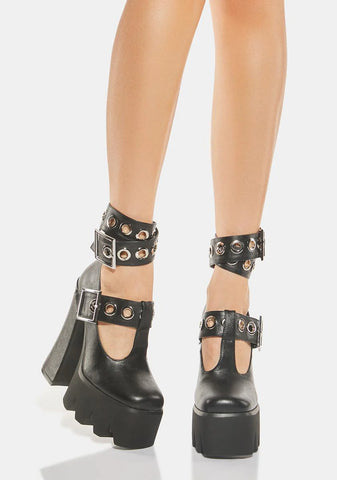 At Disposal Block Heels