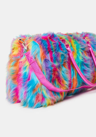 Party Monster Faux Fur Weekender