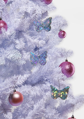 Vapor Waves 3-Pack Butterfly Ornaments