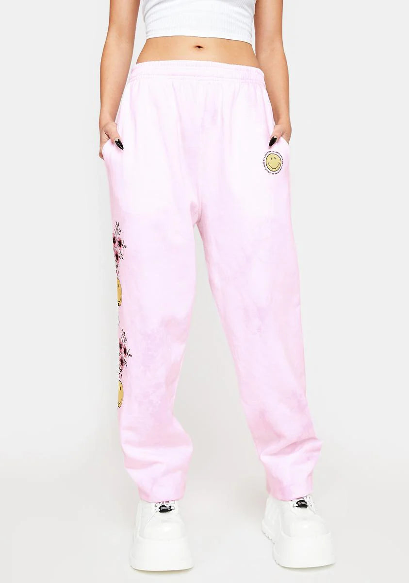 X Smiley Happy Bouquet Sweatpants