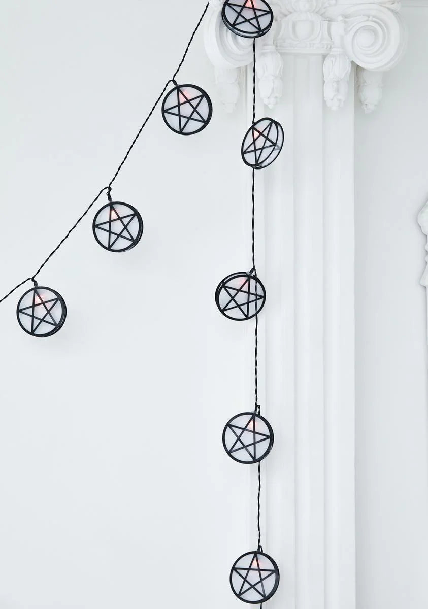 Dark Omens Pentagram String Lights