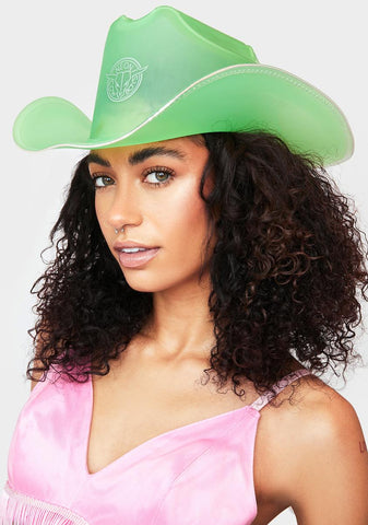 Green Light Up Cowboy Hat
