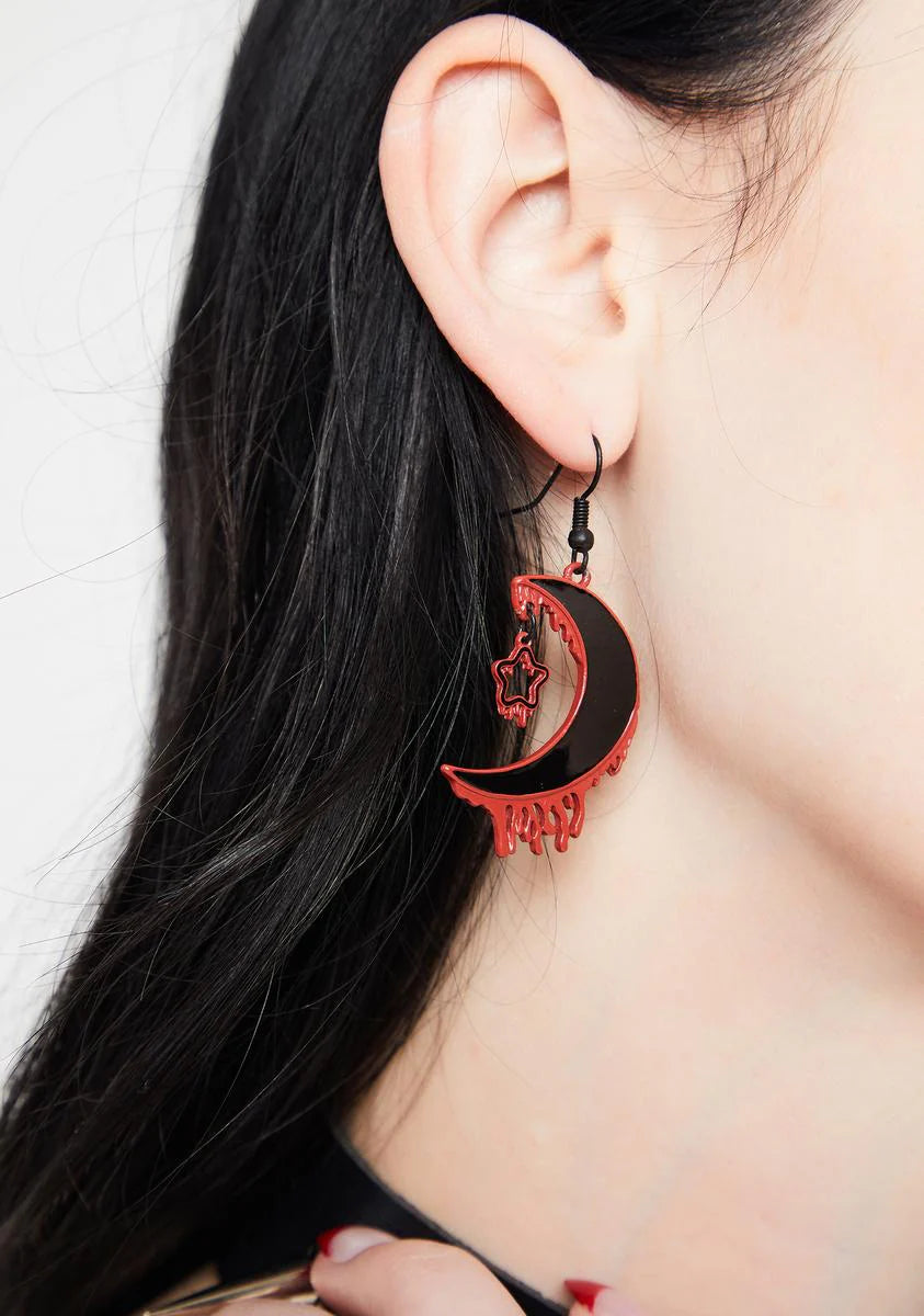 Sacrifice The Night Moon Earrings