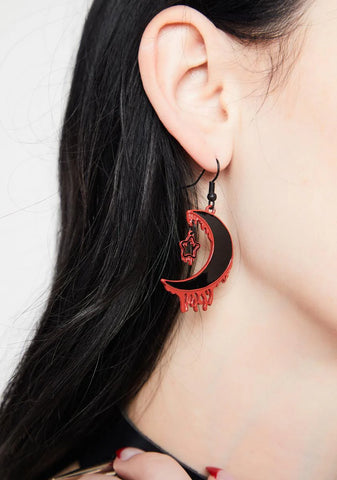 Sacrifice The Night Moon Earrings