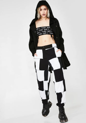Patchwork Checkerboard Joggers