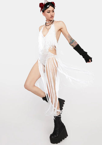 Angel It's Your Move Crochet Bodysuit