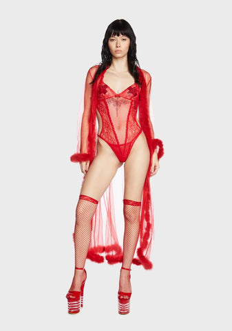 Hot Get To The Point Lace Bodysuit