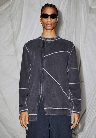 Reverb Unisex Asymmetrical Zip-Up Tee