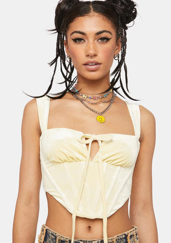 Breathe Me In Velvet Corset Top