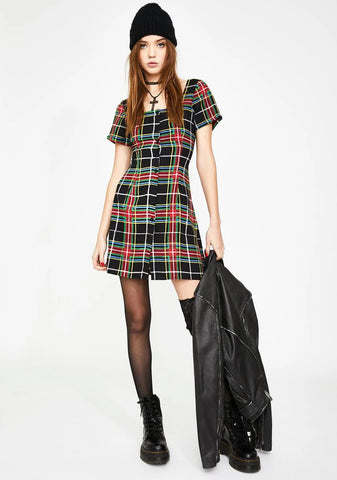 Plaid Zavaca Mini Dress