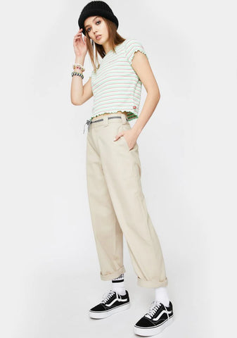 Sand Work Crop Roll Hem Pants
