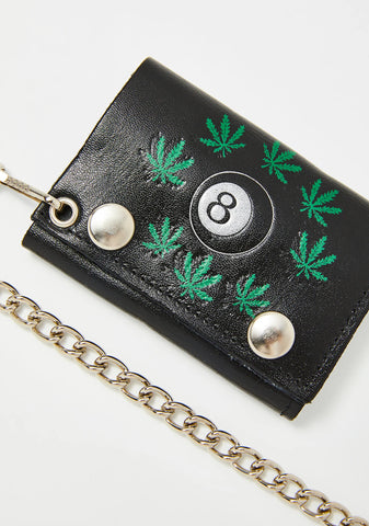 Weed & 8 Ball Chain Wallet
