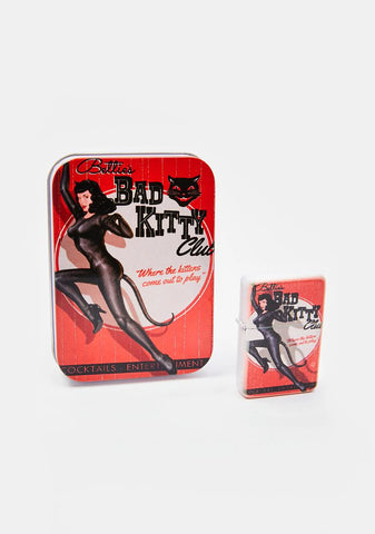 Bettie Page Bad Kitty Lighter With Tin