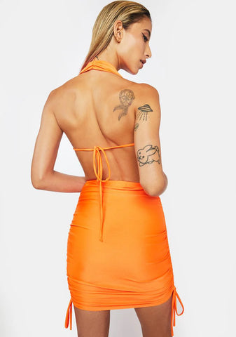 Citrus Bar Hopping Mini Dress