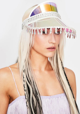 Purple Holographic Advize Me Visor Hat